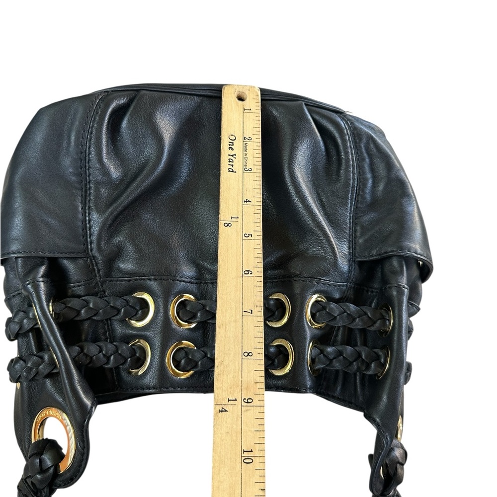 Michael Kors Black Shoulder Bag with Gold Details - Picture 8 of 9